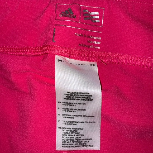 NWT Adidas Women's Pink Golf Tour Animal Print Pull On Skort Size Medium Size L - Picture 4 of 7